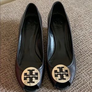 Tory Burch Open Toe Wedges